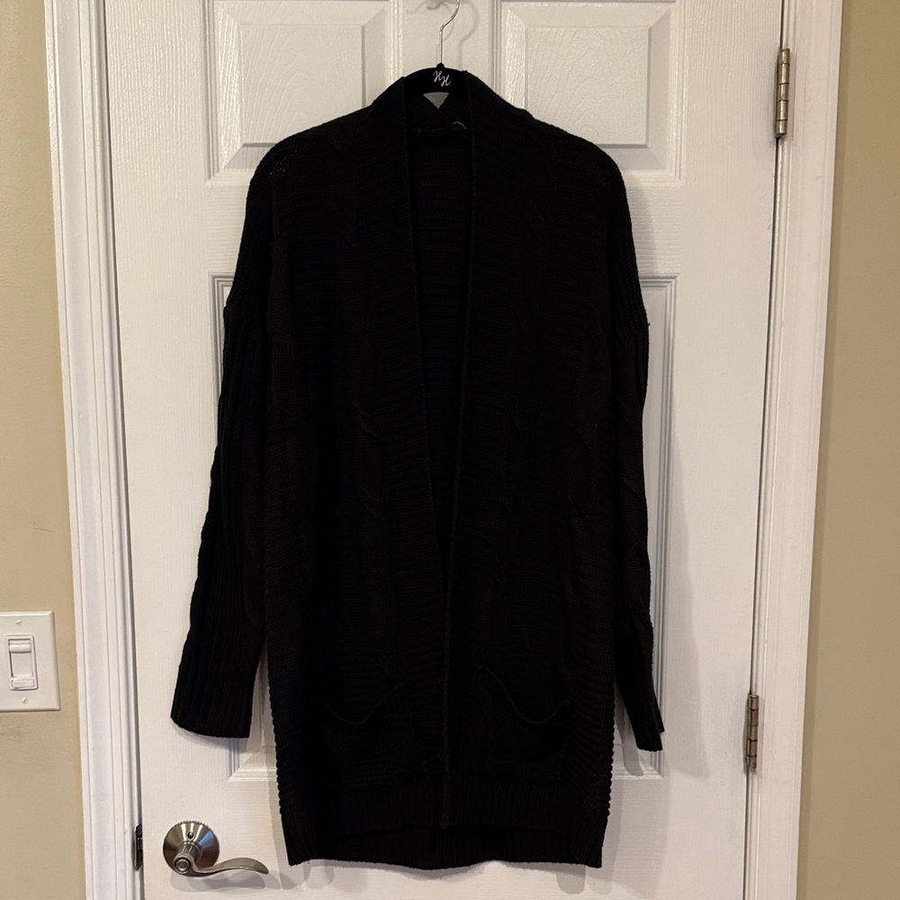 Women’s Black Cable Knit Cardigan